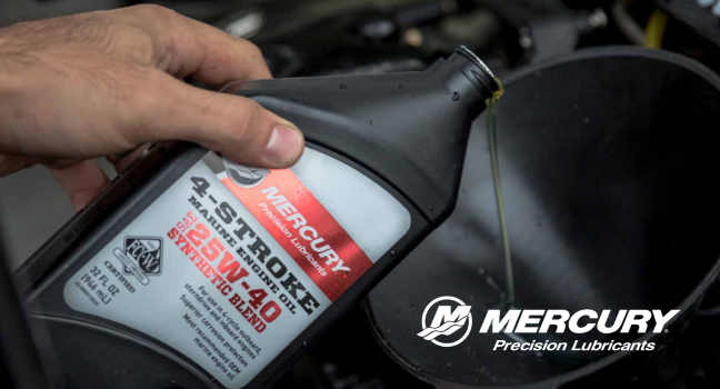 Mercury Marine introduit les huiles pour moteurs marins 4-temps et diesel Mercury